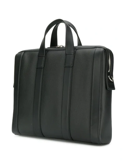 Shop Bottega Veneta Diamond-textured Briefcase In Black