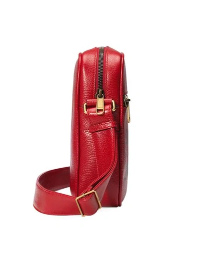 Shop Gucci Print Messenger Bag In Red