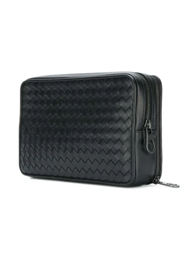 Shop Bottega Veneta Nero Intrecciato Multi-functional Case In Black