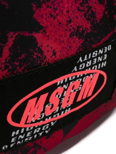 Shop Msgm Top Zipped Belt Bag In Black