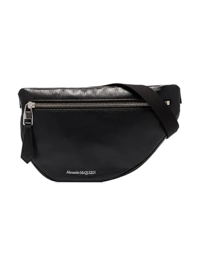 Shop Alexander Mcqueen Logo Belt Bag - Black
