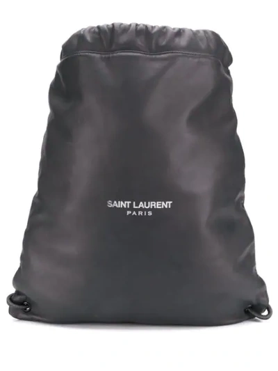 Shop Saint Laurent Teddy Backpack In Grey