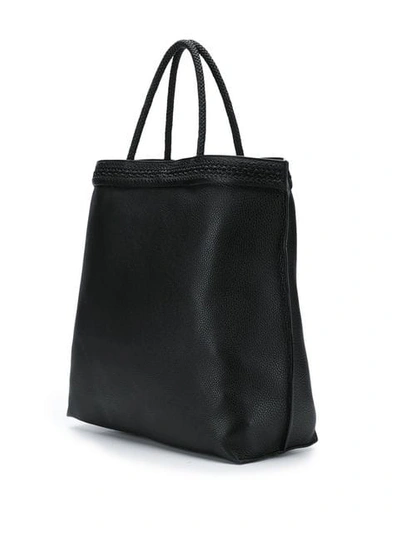 Shop Saint Laurent Logo Tote Bag In Black