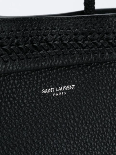 Shop Saint Laurent Logo Tote Bag In Black