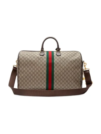 Shop Gucci Ophidia Large Carry-on In Brown