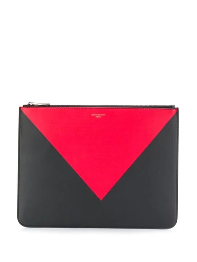 Shop Givenchy Colour-block Pouch - Farfetch In 009 - Black/red