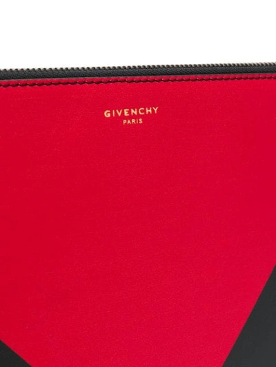 Shop Givenchy Colour-block Pouch - Farfetch In 009 - Black/red