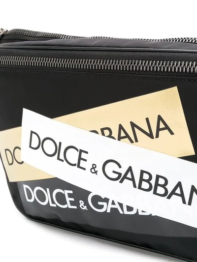 Shop Dolce & Gabbana Logo Patch Belt Bag In Black