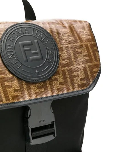 Shop Fendi Ff Motif Backpack In Black