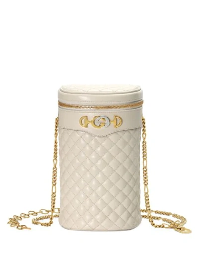 Shop Gucci Zumi Quilted Belt Bag In White