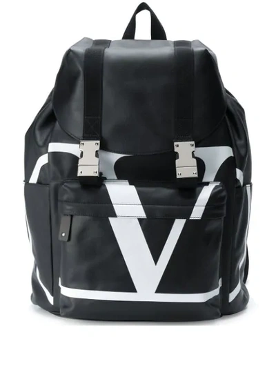 Shop Valentino Garavani Large Vlogo Backpack In Black