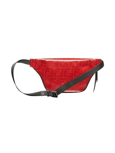 Shop Fendi Ff Motif Belt Bag In Red
