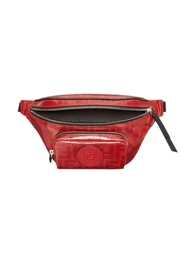 Shop Fendi Ff Motif Belt Bag In Red