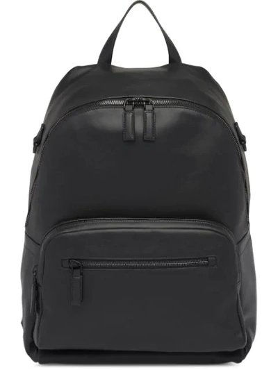 Shop Prada Leather Backpack In Black