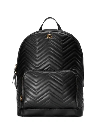 Shop Gucci Gg Marmont Matelassé Backpack In Black