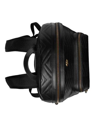 Shop Gucci Gg Marmont Matelassé Backpack In Black