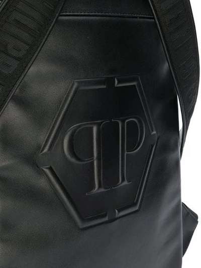 Shop Philipp Plein Geometric Backpack In Black