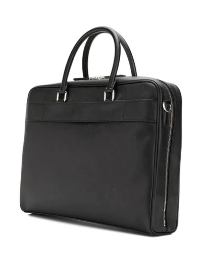 Shop Prada Logo Briefcase In Black