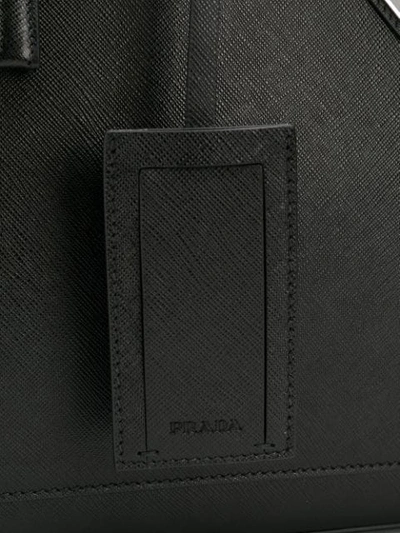 Shop Prada Logo Briefcase In Black