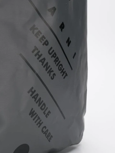Shop Marni Large Tote Bag In Grey