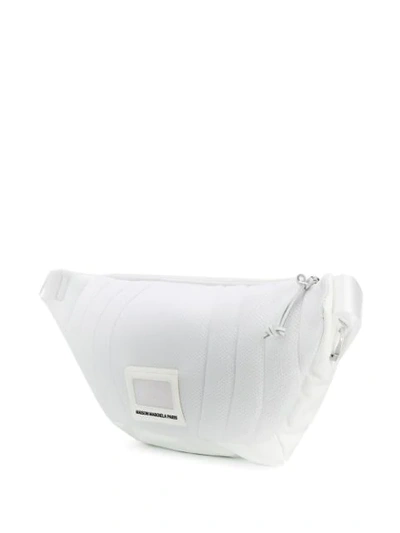 Shop Maison Margiela Logo Tab Belt Bag In White