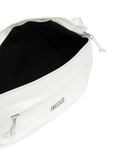 Shop Maison Margiela Logo Tab Belt Bag In White