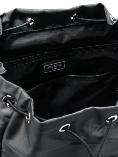 Shop Prada Padded Detail Backpack In Grey