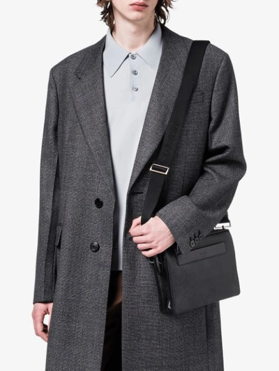 Shop Prada Leather Shoulder Bag In Black