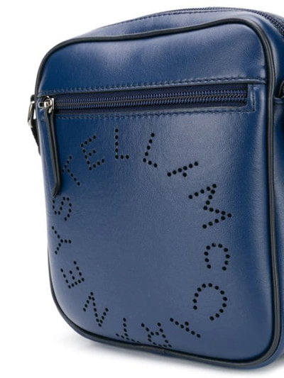 Shop Stella Mccartney Stella Logo Messenger Bag In Blue