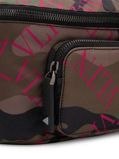 Shop Valentino Garavani Vltn Camouflage Belt Bag In Green