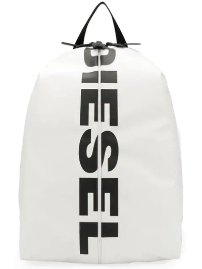 Shop Diesel Rucksack Mit Logo-print - Weiss In White