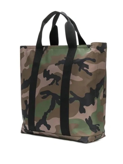 Shop Valentino Vring Camouflage Tote Bag In Green