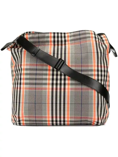 Shop Juunj Check Shoulder Bag In Multicolour