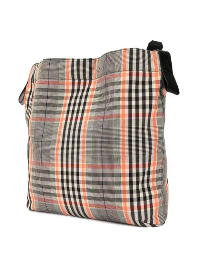 Shop Juunj Check Shoulder Bag In Multicolour