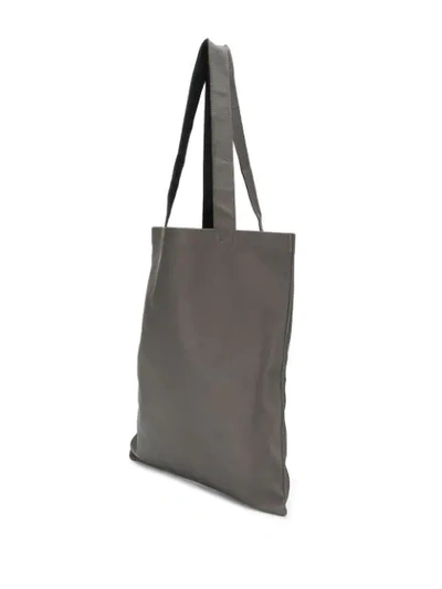 Shop Rick Owens Small Signature Tote Bag In Grey