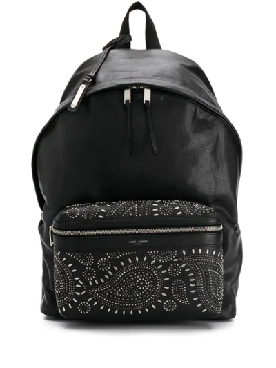 Shop Saint Laurent City Backpack In Black/1000