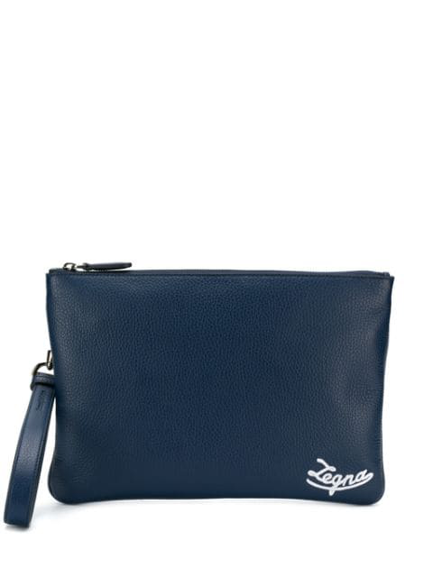small navy blue clutch bag