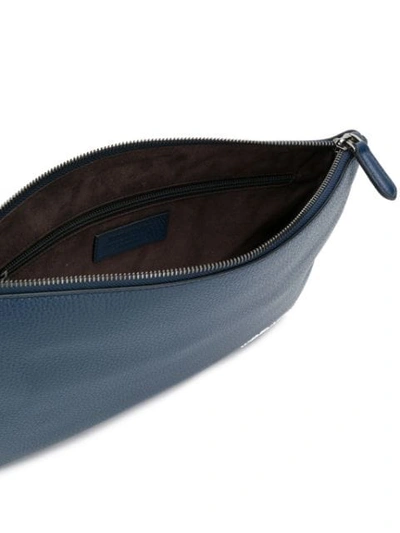 Shop Ermenegildo Zegna Small Clutch Bag In Blue