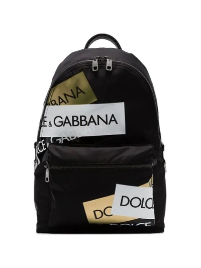 Shop Dolce & Gabbana Logo Print Backpack - Black