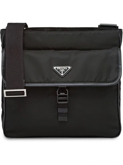 Shop Prada Nylon Shoulder Bag In Black