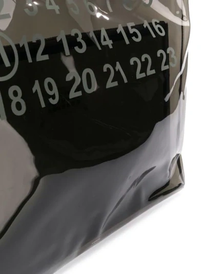 Shop Maison Margiela Number Print Tote Bag In Black
