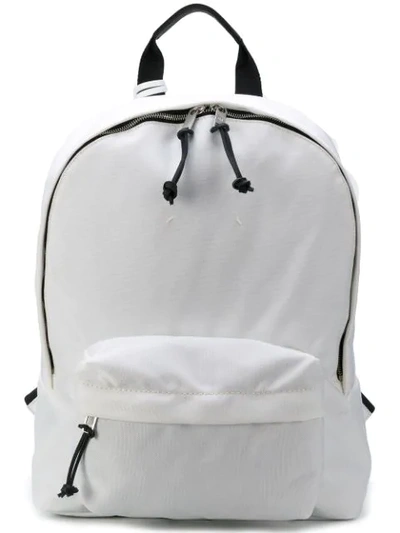 Shop Maison Margiela Classic Zipped Backpack In White
