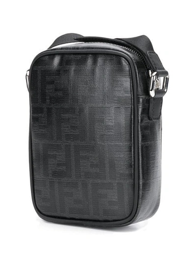 Shop Fendi Small Ff Messenger Bag In Black