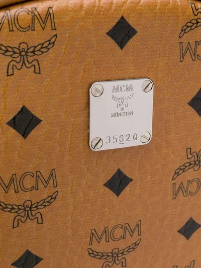 Shop Mcm All-over Logo Backpack - Brown