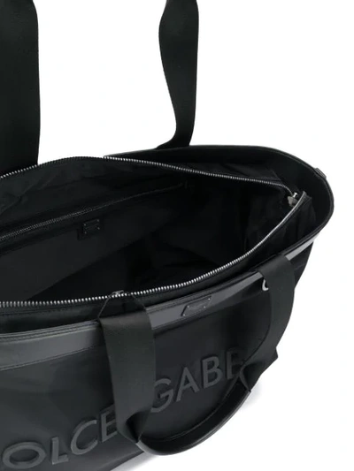 Shop Dolce & Gabbana Logo Plaque Tote Bag In Black