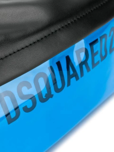 Shop Dsquared2 Laminated Belt Bag In Blue