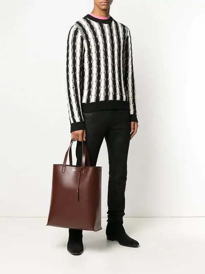 Shop Saint Laurent Bold Shopping Bag In Brown