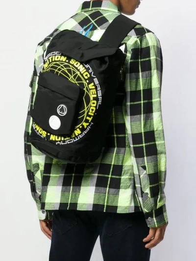 Shop Mcq By Alexander Mcqueen Velocity Nation Backpack In 1000 Back
