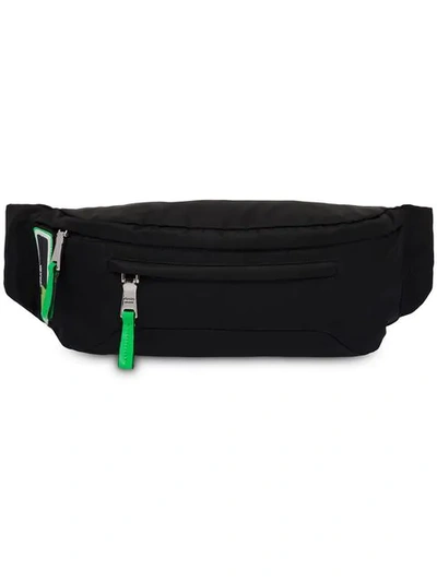 Shop Prada Technical Fabric Belt Bag In Black