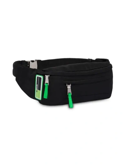 Shop Prada Technical Fabric Belt Bag In Black